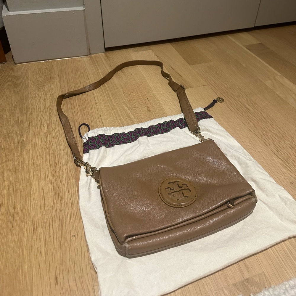 Tory Burch leather foldover purse